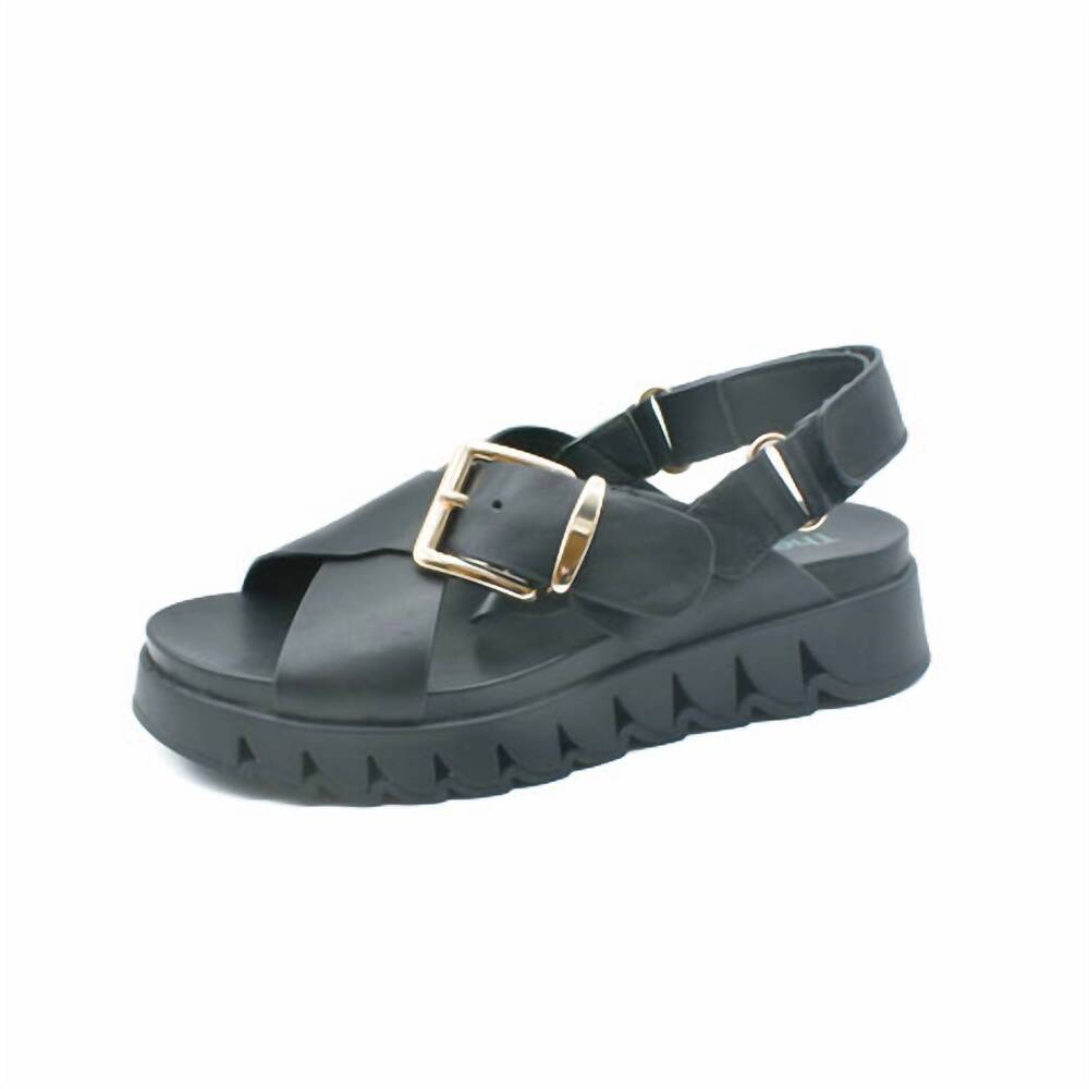 NEW THE FLEXX women's edwina leather sandals in black